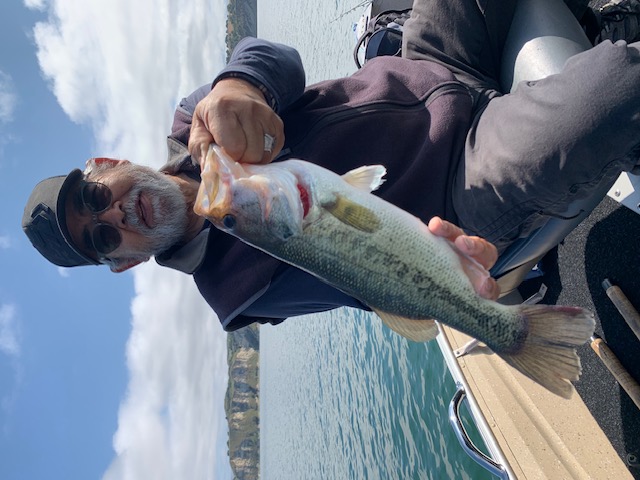 Man holding caught fish 